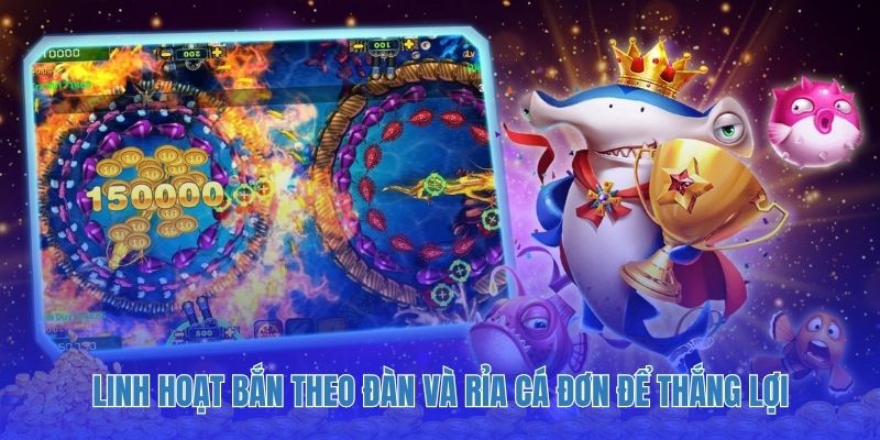 Linh hoạt bắn theo đàn và rỉa cá đơn để thắng lợi.